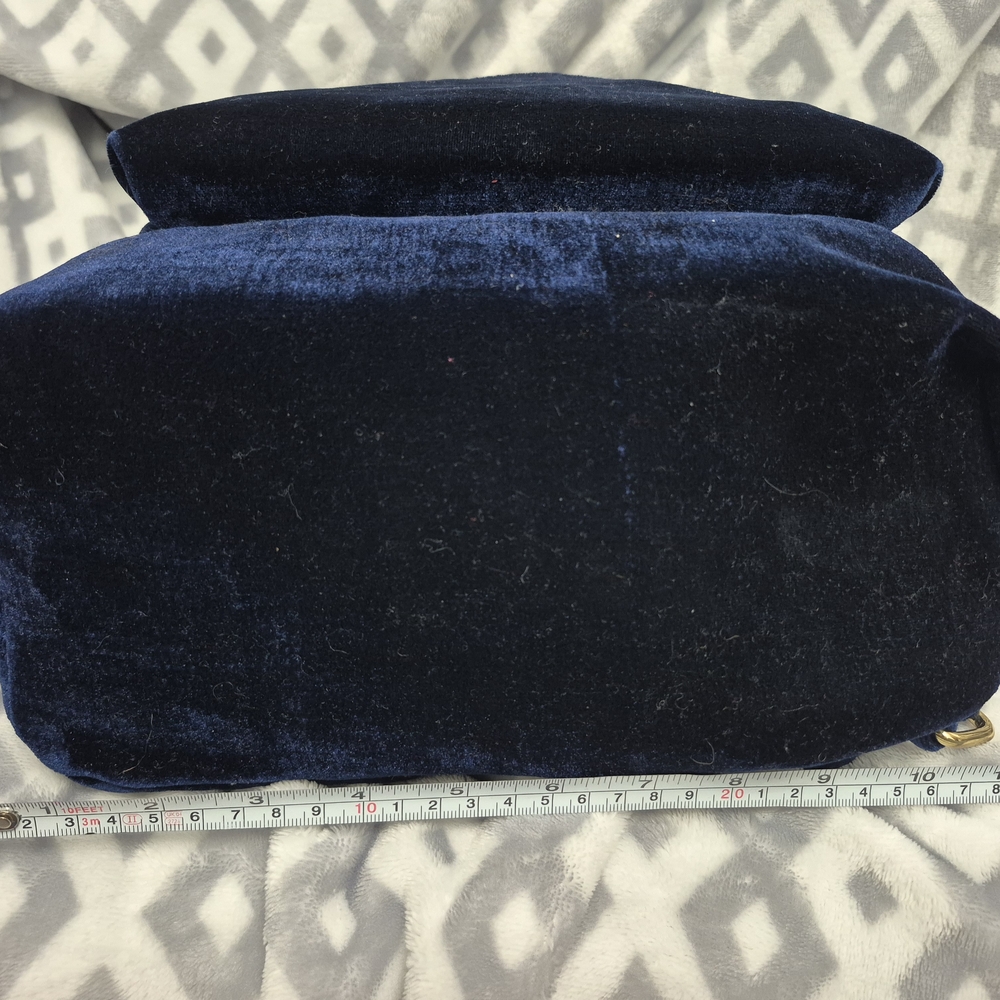 Aimee Kestenberg Deep Blue Velvet Backpack - Picture 4 of 16